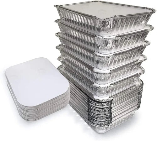 Aluminium Takeaways with cardboard lid (10 pcs)