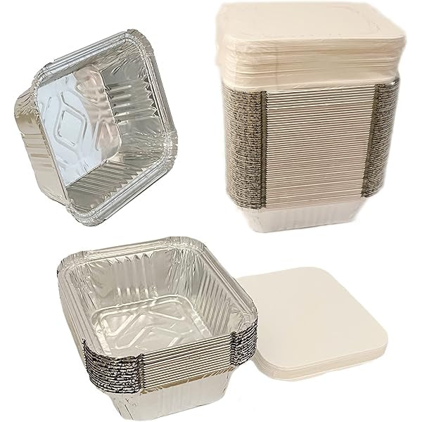 Aluminium Takeaways with cardboard lid (10 pcs)